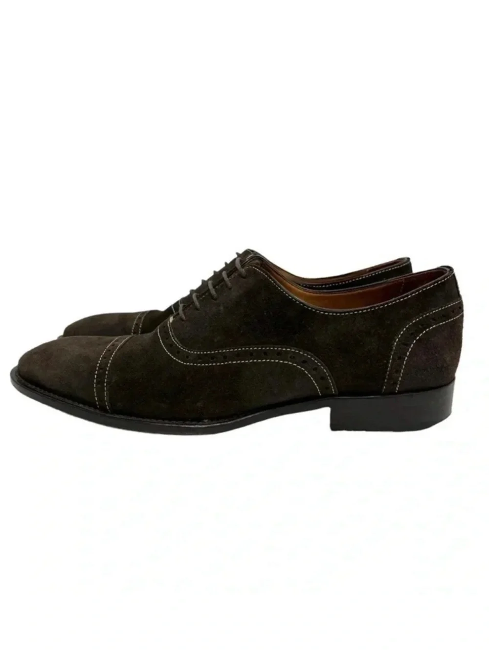 Paul Evans Suede Brogue Oxfords Shoes Brown Leather Suede Preppy Men’s Size 9